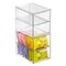 mDesign Stacking Plastic Storage Kitchen Bin with Pull-Out Drawers